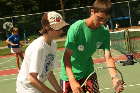 Boys Playing Tennis